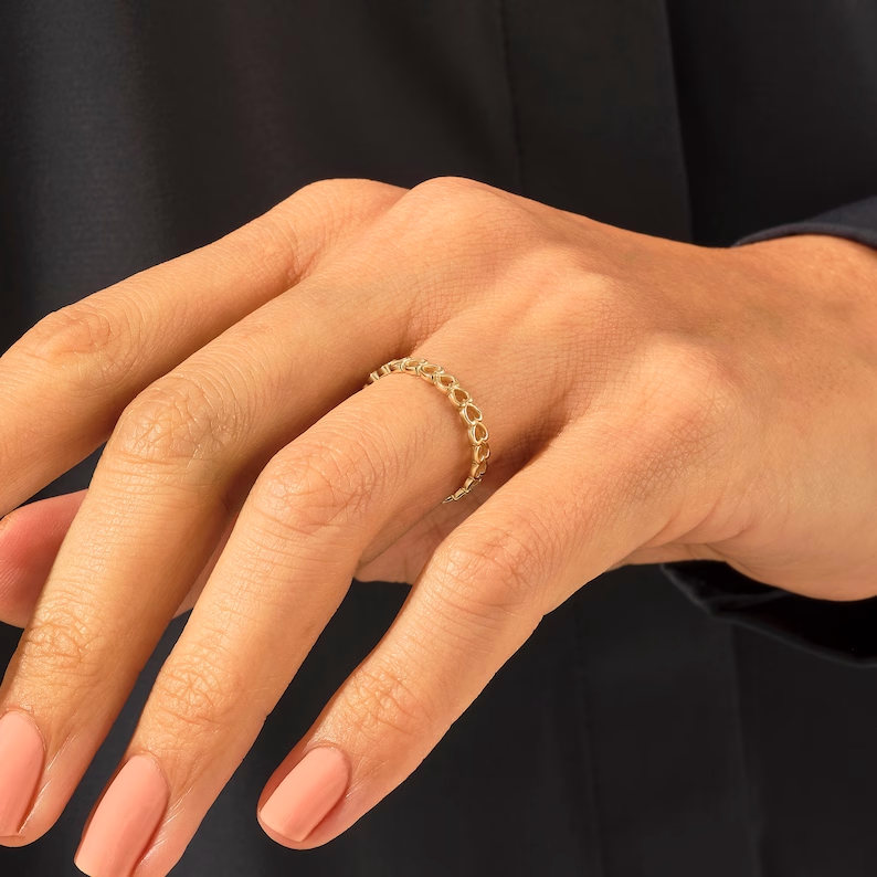 925 Sterling Silver Infinity Heart Ring