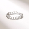 Sterling silver infinity heart ring with a 1.30 mm thickness