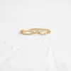 925 Sterling Silver infinity ring with gold plating