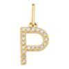 925 Sterling Silver Initial Diamond Charm - Image 16