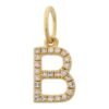 925 Sterling Silver Initial Diamond Charm - Image 2