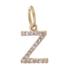 925 Sterling Silver Initial Diamond Charm - Image 23