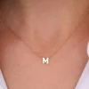 925 sterling silver initial necklace with thick gold plating