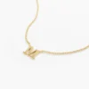 Minimal initial necklace with a 5mm letter pendant