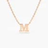 Gold-plated sterling silver initial necklace for everyday wear