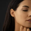 Gold-plated sterling silver threader earrings with sleek design
