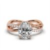 925 Sterling Silver Intertwined Diamond Engagement Ring - Image 4