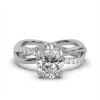 925 Sterling Silver Intertwined Diamond Engagement Ring - Image 6