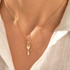925 Sterling Silver Key Pendant Necklace