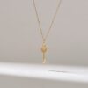 925 Sterling Silver Key Pendant Necklace - Image 2