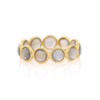 925 Sterling Silver Labradorite Eternity Band with round stones