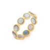 Gold-plated sterling silver ring with 11 labradorite stones