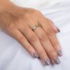 Labradorite eternity band with a clean bezel setting