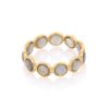 Round labradorite eternity ring in 925 sterling silver