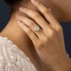 925 Sterling Silver Lady's Slipper Ring, Oval Cut Diamond Engagement Ring - Image 11