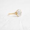 925 Sterling Silver Lady's Slipper Ring, Oval Cut Diamond Engagement Ring - Image 2