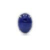 925 Sterling Silver Lapis and Diamond Ring Set
