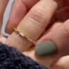 925 sterling silver ring with baguette-set CZ diamonds