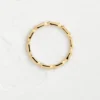 Minimal ring in 925 sterling silver with polished gold plating