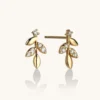 925 sterling silver leaf earrings with a clean nature-inspired shape