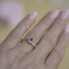 Leaf motif engagement ring with elegant organic lines