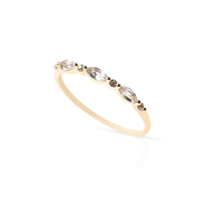 925 Sterling Silver Lila Marquise Diamond And Sapphire Band
