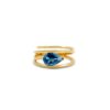 925 Sterling Silver London Blue Topaz Pear Wrap Ring