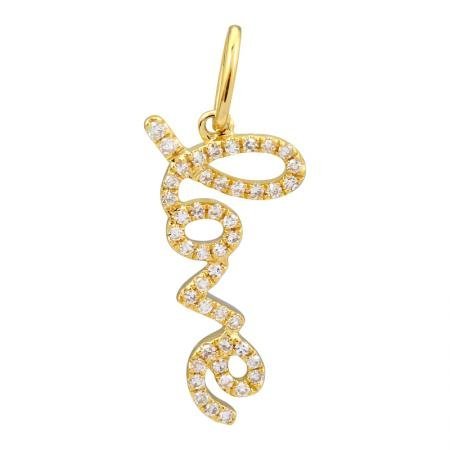 925 Sterling Silver Love Diamond Pendant