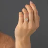 Gold-plated sterling silver ring with polished finish