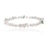925 Sterling Silver Magnificent Emerald & Diamond Tennis Bracelet - Image 3