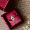 Elegant solitaire ring with elongated marquise-cut Premium CZ diamond