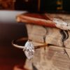 925 sterling silver ring featuring a marquise-cut centre stone