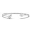 925 Sterling Silver  Marquise and Heart Bangle