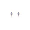 925 Sterling Silver Marquise Cut Blue Sapphire Tiny Stud Earrings