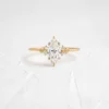 925 Sterling Silver Marquise Cut Diamond Engagement Ring
