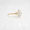 925 Sterling Silver Marquise Cut Diamond Engagement Ring - Image 3