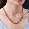 925 Sterling Silver Marquise cut Tourmaline Tennis Necklace - Image 2