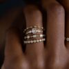 925 Sterling Silver Marquise Demi Diamond Band - Image 4