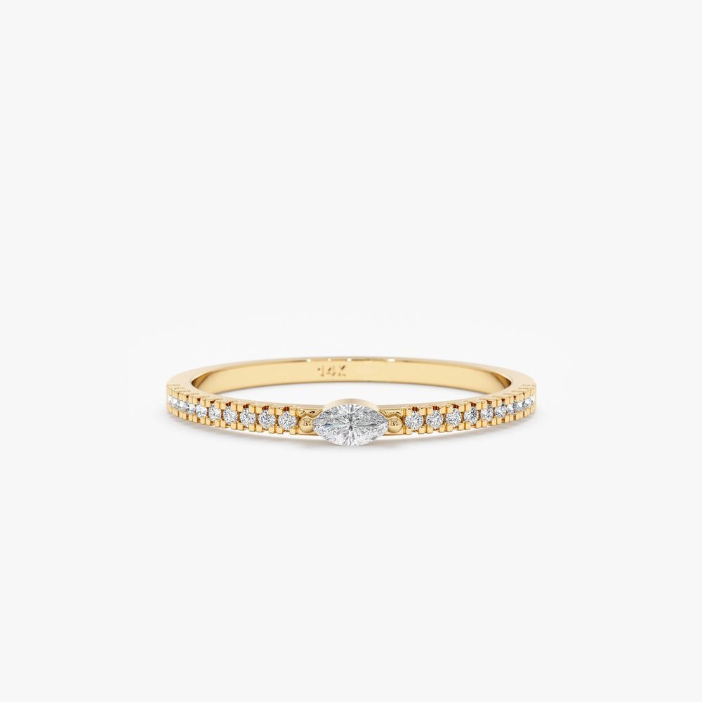 925 Sterling Silver Marquise Diamond Half Eternity Ring