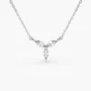 Elegant necklace featuring a balanced marquise stone arrangement