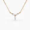 925 Sterling Silver necklace with 4 x 2 mm stones