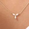Delicate necklace with three premium CZ stones