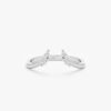 925 Sterling Silver Marquise Diamond Open Ring