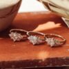 Sterling silver ring featuring a Premium CZ Diamond and pave setting