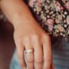 925 sterling silver ring with an elongated Premium CZ Diamond