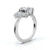 925 Sterling Silver Marquise & Round Diamond Ring - Image 3
