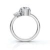 925 Sterling Silver Marquise & Round Diamond Ring - Image 5