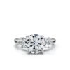 925 Sterling Silver marquise and round stone engagement ring