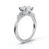 Gold-plated engagement ring with slim sterling silver band