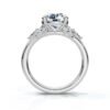 Gold-plated sterling silver ring with premium CZ diamond stones
